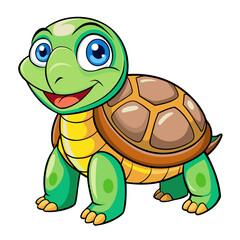 white background turtle cartoon icon