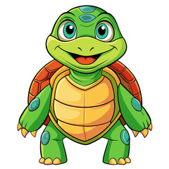 white background turtle cartoon icon