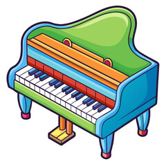 Fototapeta premium white background piano vector icon