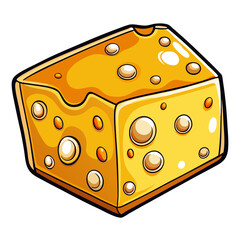 Editable cheese icon isolated on white background flat vector illustration.