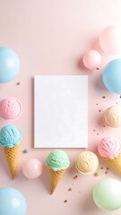 Pastel ice cream party