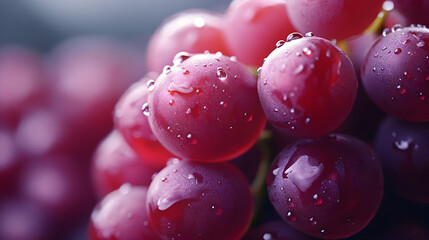 close up of a bunch of grapes