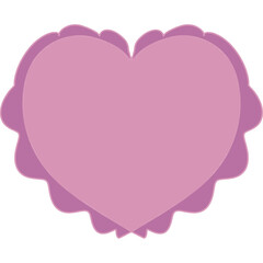pink heart on white background