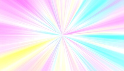 Fototapeta premium Pastel rainbow burst, radiating light effect