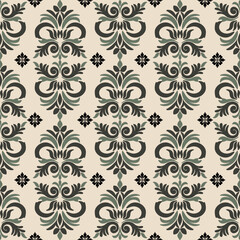 seamless floral pattern, Damask seamless pattern and wallpaper, green ,flower ,floral ,art, decoration, repeat