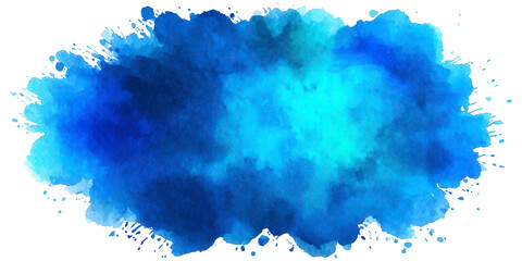 Obraz premium Abstract vibrant blue cloud-like shape