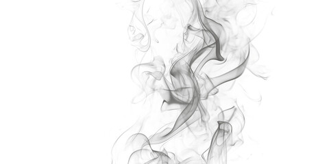 A visual representation of swirling grey smoke against a stark black background creating an abstract effect © synthetic