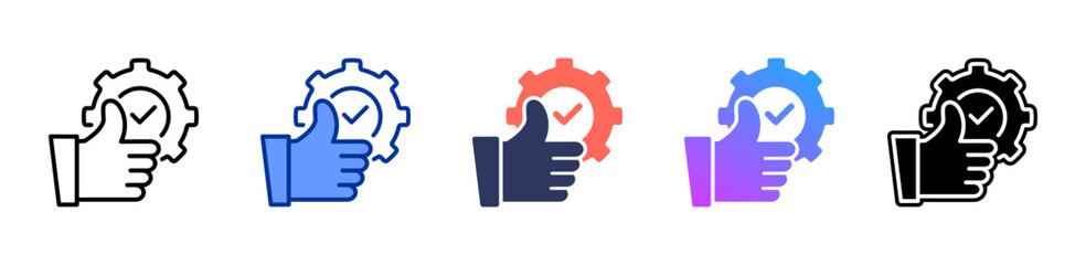 Reliability icon sheet multiple style collection