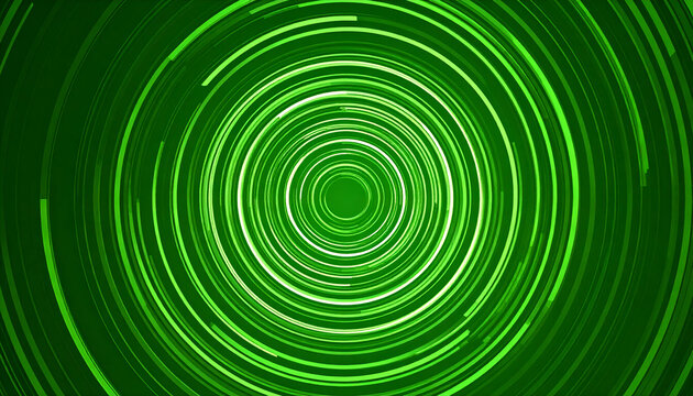 Green Light Circles Abstract Background. - Powered by Adobe