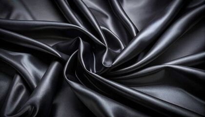 Obraz premium Dark Gray Silk Draped Fabric.