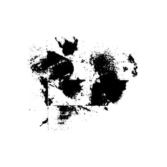 Fototapeta premium Vector Abstract black brushstroke forming a heart shape.