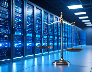 Data Center Justice Scales.