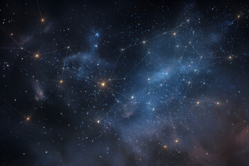 Fototapeta premium Explore the Magnificent Constellations Illuminating the Night Sky: Astronomy's Most Captivating Star Patterns Across Different Cultures and Historical Significance