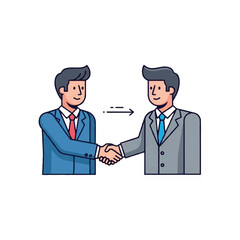 Businessmen Shaking Hands Agreement Partnership Deal.