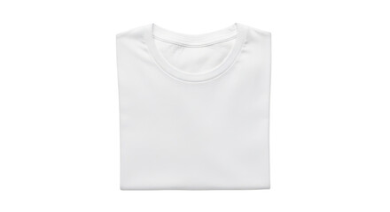 Folded plain white t-shirt isolated PNG with Transparent Background