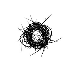 Fototapeta premium Vector Sharp Thorns Form a Circular Crown