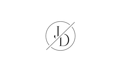 JD initial letters, monogram logo