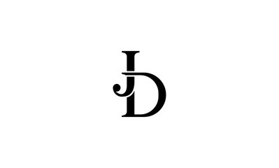 JD initial letters, monogram logo