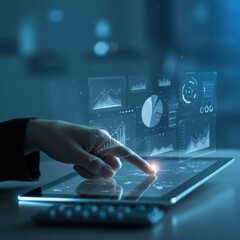 Interactive Data Analysis on a Digital Tablet: Modern Business Technology and Financial Insights