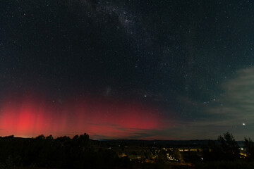 Aurora Australis illuminating the southern night sky in Australia
