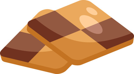 Delicious Checkered Cookies with Chocolate Flavor