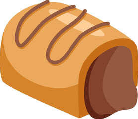 Pastry Filled with Melted Chocolate