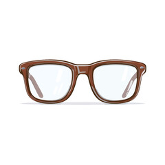 Fototapeta premium glasse isolated in White Background, glasse vector, Flat lay vector illustration