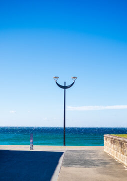 An art deco lightpost at Maroubra beach