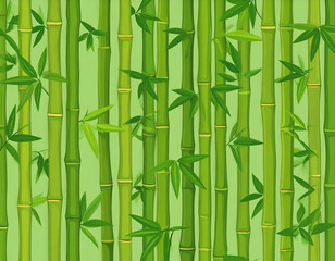 Green Bamboo Forest Pattern.