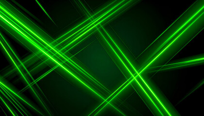 Green Laser Lines Abstract Background.