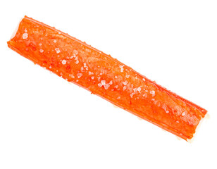 Salted Crab Stick, Close-up, Studio Shot, Vibrant Orange, Delicious