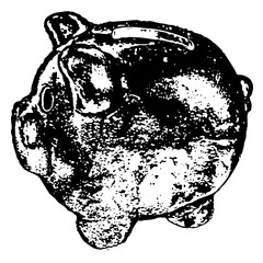 Vector Detailed of a textured spherical object with handles.