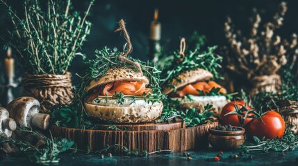 Harvesting fresh garlic bunches in rustic basket culinary scene farm environment close-up view organic produce concept
