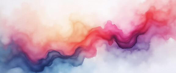 Fслиrmic watercolor effect with delicate brush strokes forming abstract shapes, vibrant blend of complementary colors, and soft gradients overlaying ethereal movement. Shot under dramatic directional 