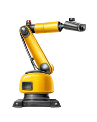 Fototapeta premium Robotic Arm Precision: A striking depiction of a modern robotic arm, rendered in a vibrant, eye-catching style and designed for industrial use.