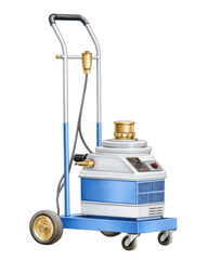 Industrial Cleaning Unit: A detailed view of a state-of-the-art cleaning unit on a rolling cart, showcasing its innovative design and functionality.