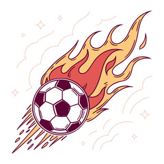 Fototapeta premium Fire isolated soccer ball