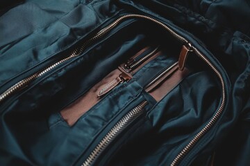 Capture of Pockets and Zippers Details on Dark Fabric with Textured Look