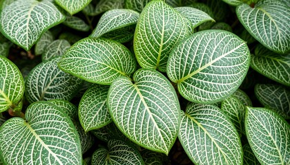 Dense foliage of textured leaves