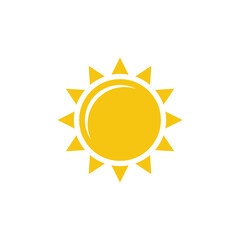 Yellow summer sunlight icon, suitable for web icon