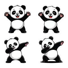 Naklejka premium A funny vector Panda illustration