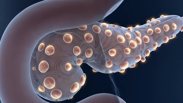 Pancreas and Digestive System Anatomy Medical Visualization