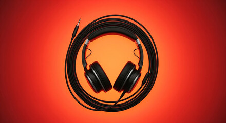 Immersive sound experience with stylish headphones for music lovers and audiophiles on a vibrant background