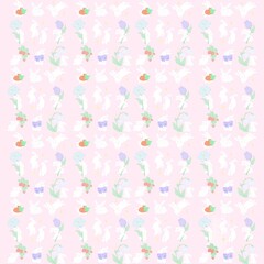 Kawaii rabbit seamless pattern
