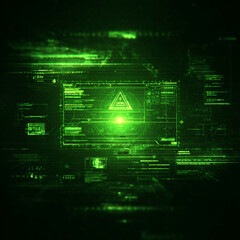 Obraz premium Cyber Attack Barricade Tape Lines 4K Animation, Warning Barricade Tape, Police Tape, Crime Scene Tape, Yellow Tape with Black Text on it, Do not Cross, Green Screen, Chroma Key, Composite