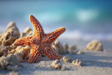 starfish on the beach , Generative AI