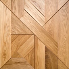 Geometric wood flooring pattern