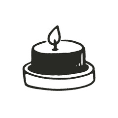 HAND DRAWN LINE ART WAX CANDLE AROMA THERAPY ICON