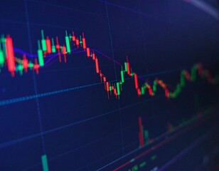 Cinematic Close-up of Cryptocurrency Trading Analysis