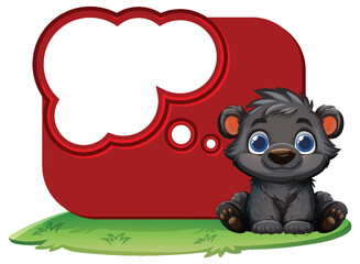 Cute Bear with Thought Bubble